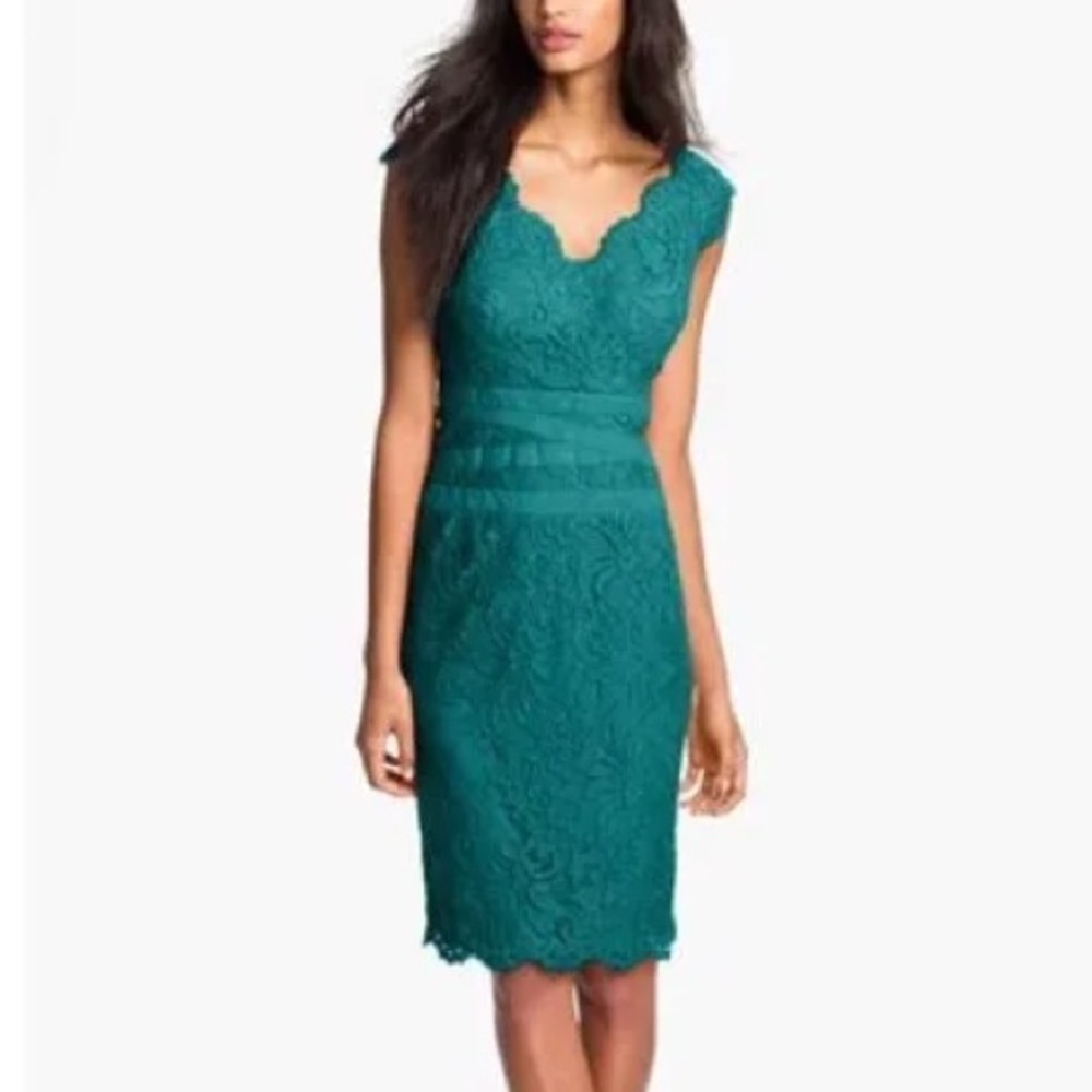 Tadashi Shoji Teal Lace Dress